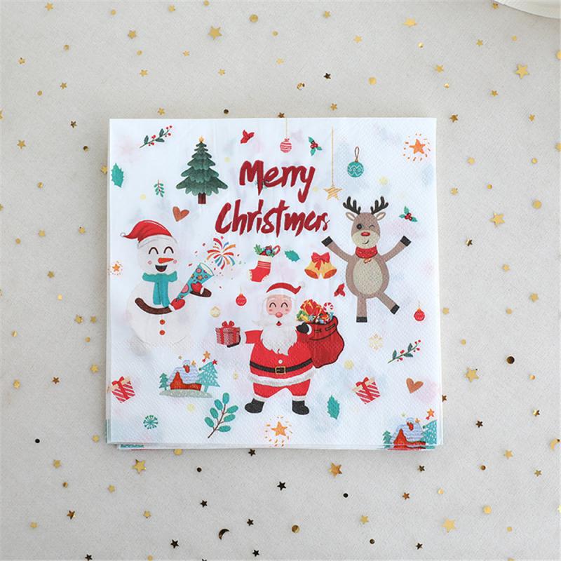 Christmas party party disposable plates, cupcakes, paper plates, dessert tables, decorative plates, tablecloths, tableware