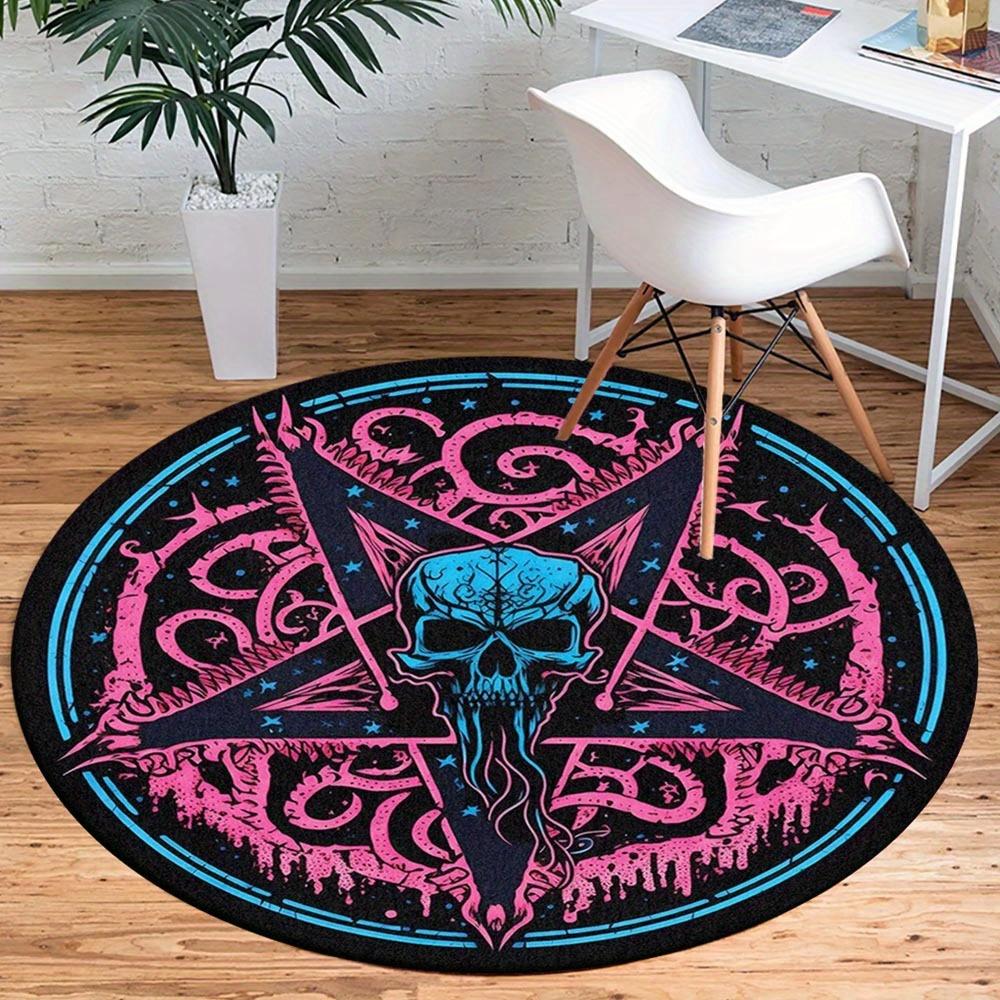 

1pc Retro 7642428258 Pattern Round Floor Mat, Non-slip for Living Room Bedroom Chair Carpets Home Decor Gifts, Home Decor Room Decor Outdoor 80cm by 80cm