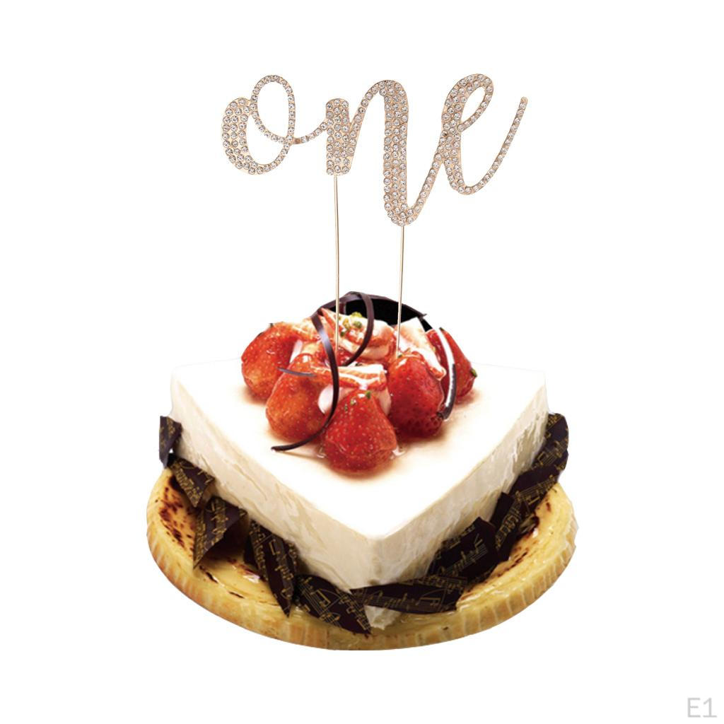 Crystal 1st Birthday Anniversary Cake Topper