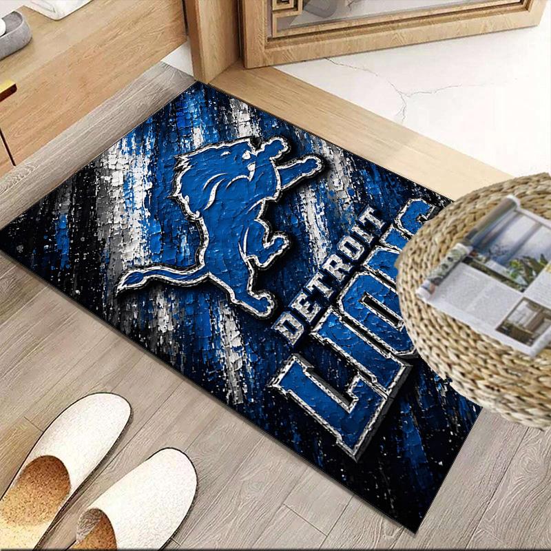 Lions Team Carpet, Kitchen Rugs, Yoga Mat, Non-Slip Mats, Rug for Bathroom, Living Room bedroom, Camping Rugs Christmas Gift