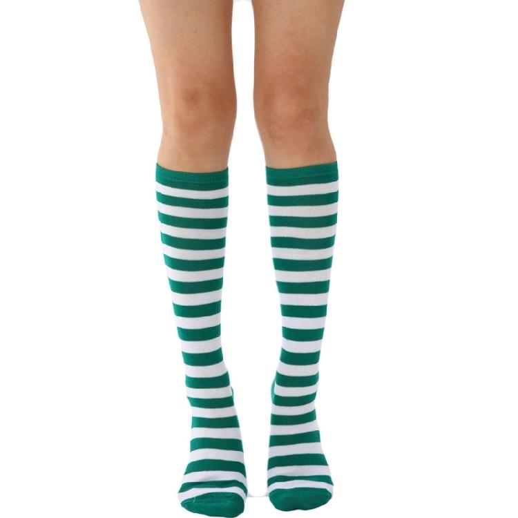 Gestreifte Kniestrumpfe Gestreifte Schlauchstrumpfe Strumpfe Lange Stiefelsocken für den täglichen Gebrauch, Halloween Cosplay Party Kostüm