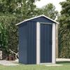 VidaXL Garden Shed Anthracite 126x97.5x177 Cm Galvanized Steel, Garden Storage for Tools, Tool Storage 316235