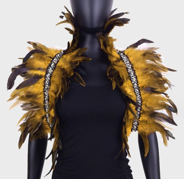 Fashion Feather Shawl Cape Stage Performance Costume Feather Vest Fake Collar Scarf Masquerade Role Playing Anime Accessories