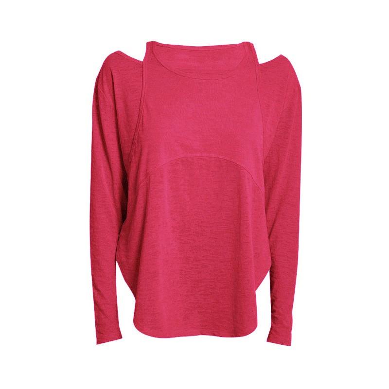 Womens Loose Fit Long Sleeve Quick-Dry Athletic Top Yoga Running Gym Fitness Autumn Winter