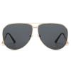 JYL TS Halara oversized aviator sunglasses, double bridge metal shades, UV protection eyewear