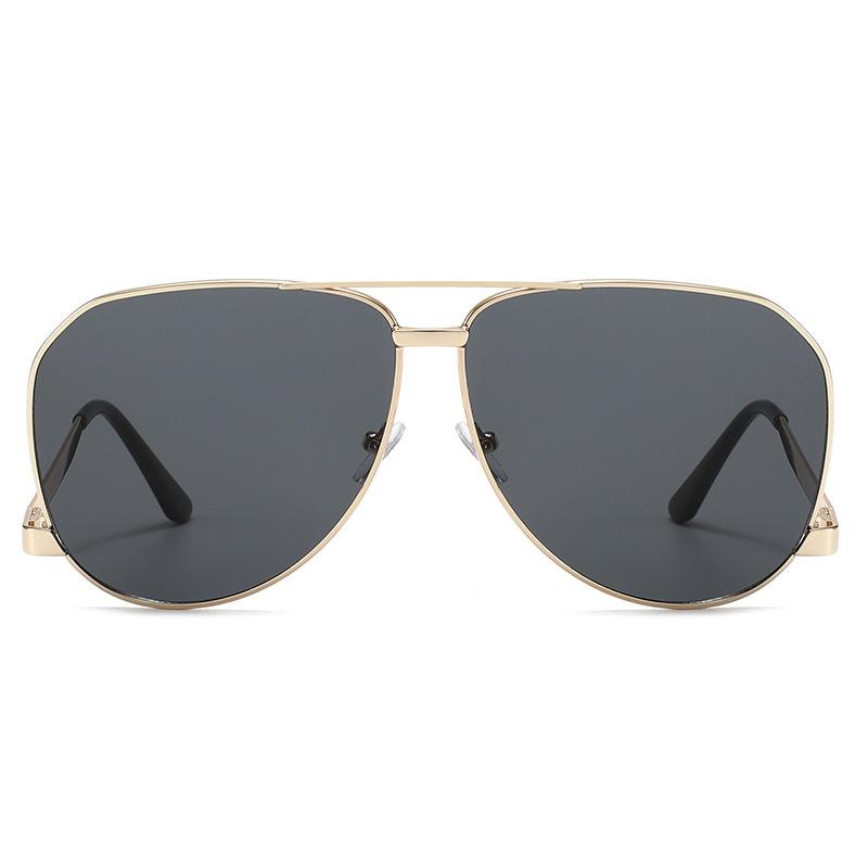 JYL TS Halara oversized aviator sunglasses, double bridge metal shades, UV protection eyewear