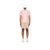 Polo Ralph Lauren Solid Color Logo Embroidered Square Collar Single-Breasted Short Sleeve Shirt Men Shirts Pink 710794942-003
