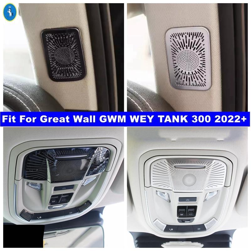 Black / Silver Pillar A Stereo Speaker / Reading Light Decor Accessories Cover Trim For Great Wall GWM WEY TANK 300