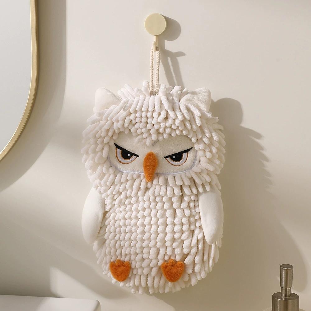 1Pc Cute Owl-shaped Hand Towel, Suitable for Kitchen and Bathroom Hand Towels. A Cute Animal-shaped Hand Towel. A Quick-absorbing Hand Towel