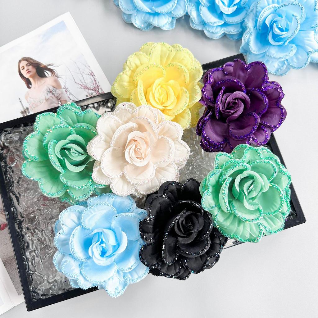 Fabric Sequins Embellished With Colorful Three-Dimensional Flowers, Decorative Clothing, Hair Accessories, Bags, Dresses, Cloth Stickers, Accessories