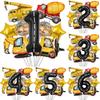 9 Pcs 1set Engineering Theme Foil Balloons With 40Inch Number Birthday Party Ballon Construction Vehicle Tractor Car Balloons
