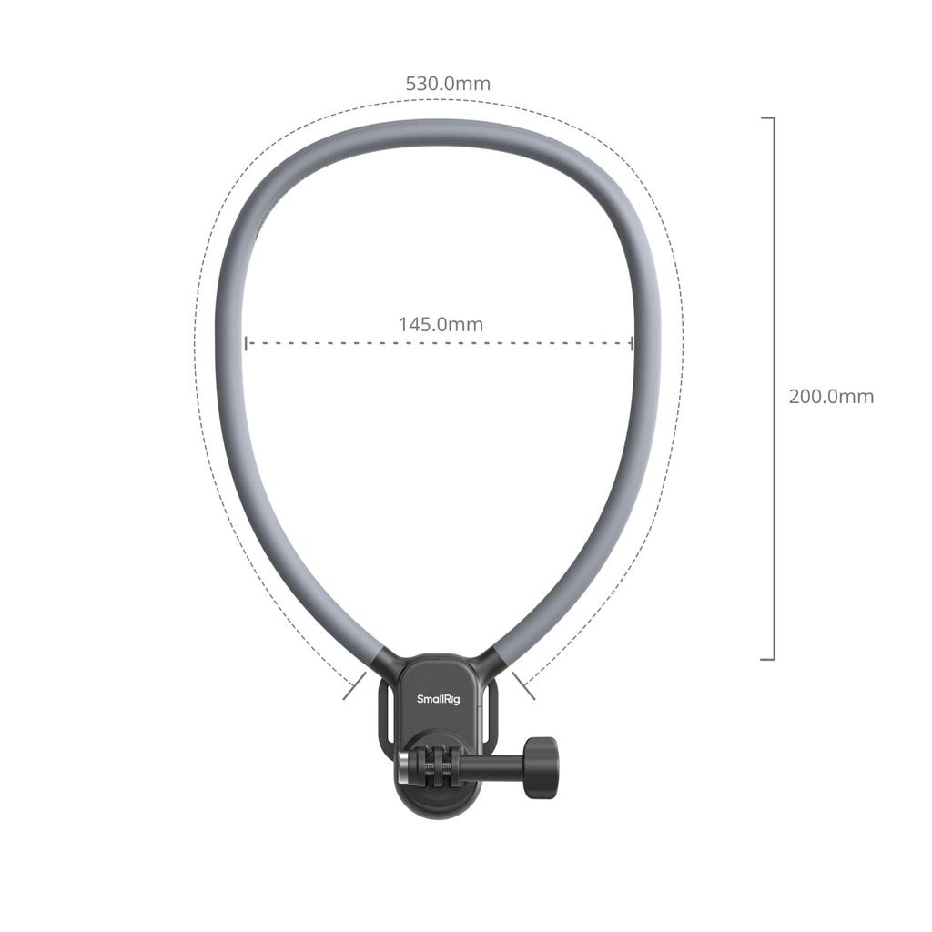 SmallRig Necklace Mount for Action Cameras with Chest Compatible with GoPro Hero DJI Osmo Action 5 and Insta360 Ace Pro 2 Strap, 13/12/11/10/9,