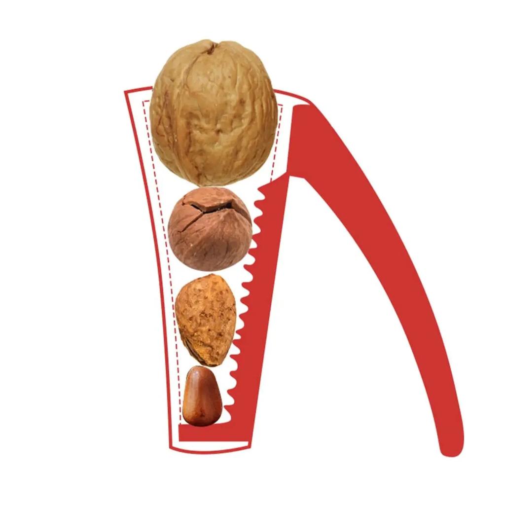 Noci di Mandorle Noci di Pecan Schiaccianoci Apri Noci in Lega di Zinco Sgusciatore Strumento da Cucina Pinze per Nocciole e Noci Sgusciatore Rapido Gadget per Castagne