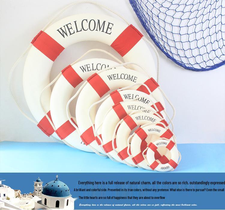 Colgante Decoración de Pared Salvavidas Espuma Mediterránea
