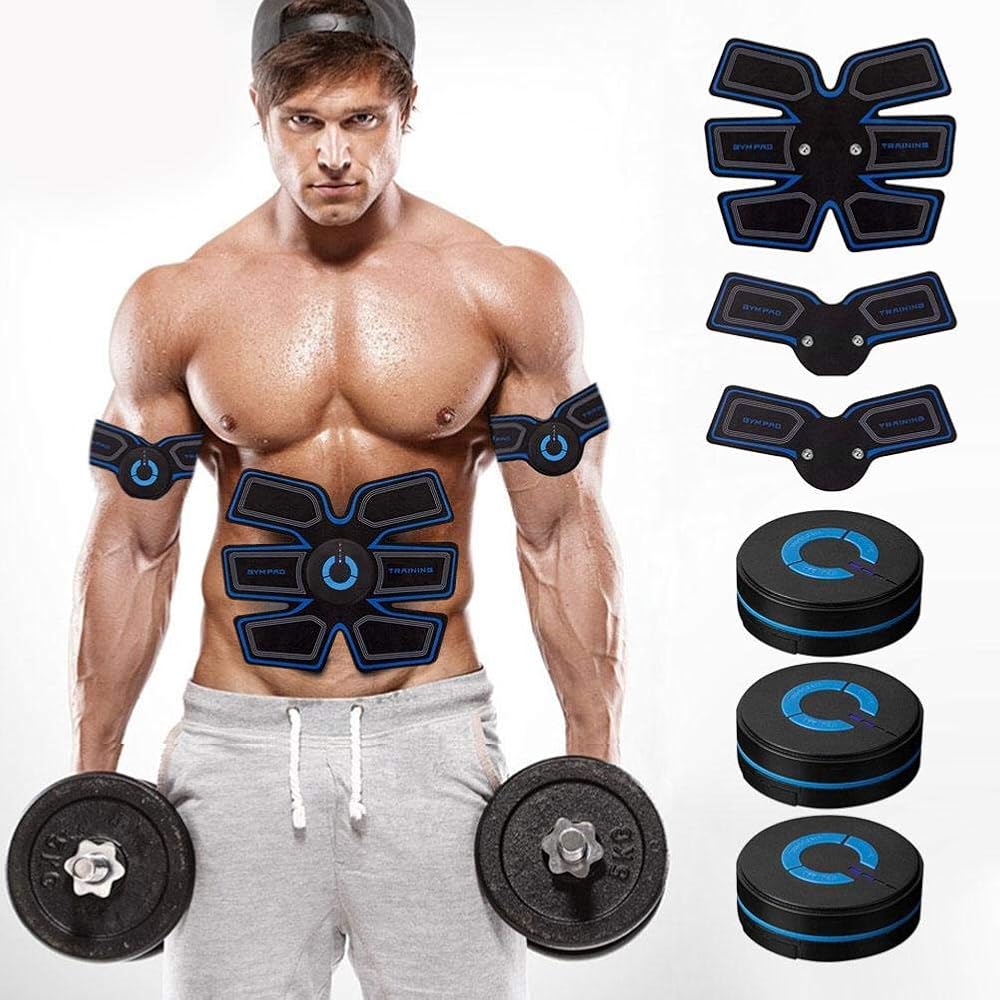 EMS Abdominal Muscle Trainer Wireless Fitness Massage Belt Electric Stimulator Home Workout Device