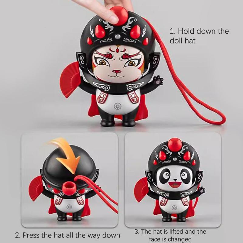 1PCS Sichuan Opera Face Changing Dolls China Chinese Style Fortune Faces Change Makeup Crafts Ornament Children's Toy Gifts New Year