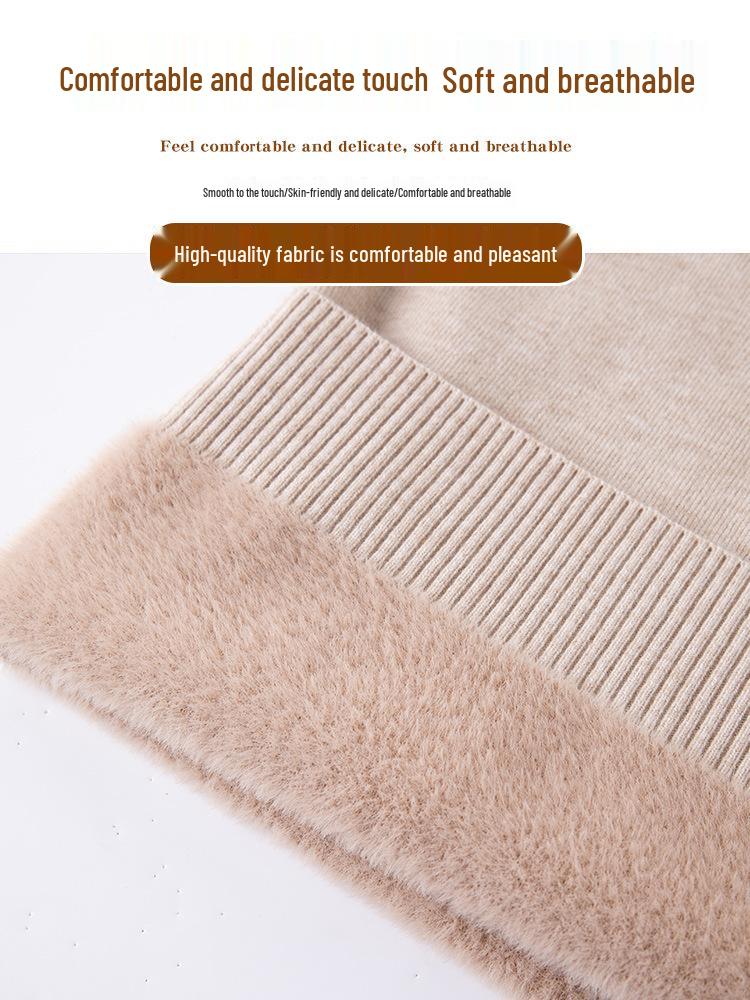 Mom's Fashionable Winter Fleece Sweater for Middle-Aged & Elderly Women: Plus Velvet, Thickened, Warm Base Layer Top