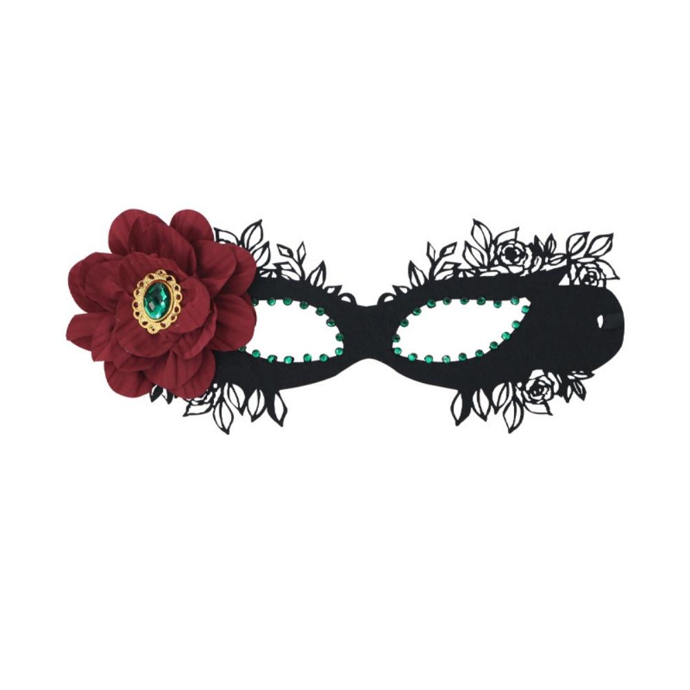Black Flower Mask Charming Masquerade Eye Mask Princess Masquerade Mask Adjustable For Special Event Evening Event Costume