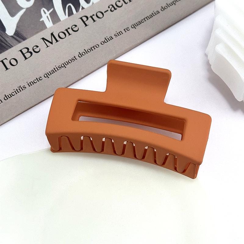 High-End Frosted Solid Color Hair Clip for Women