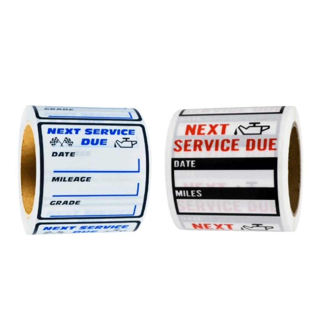 Clear Transparent Surface Maintenance Reminder Label Car Service Sticker Auto Repair Shop