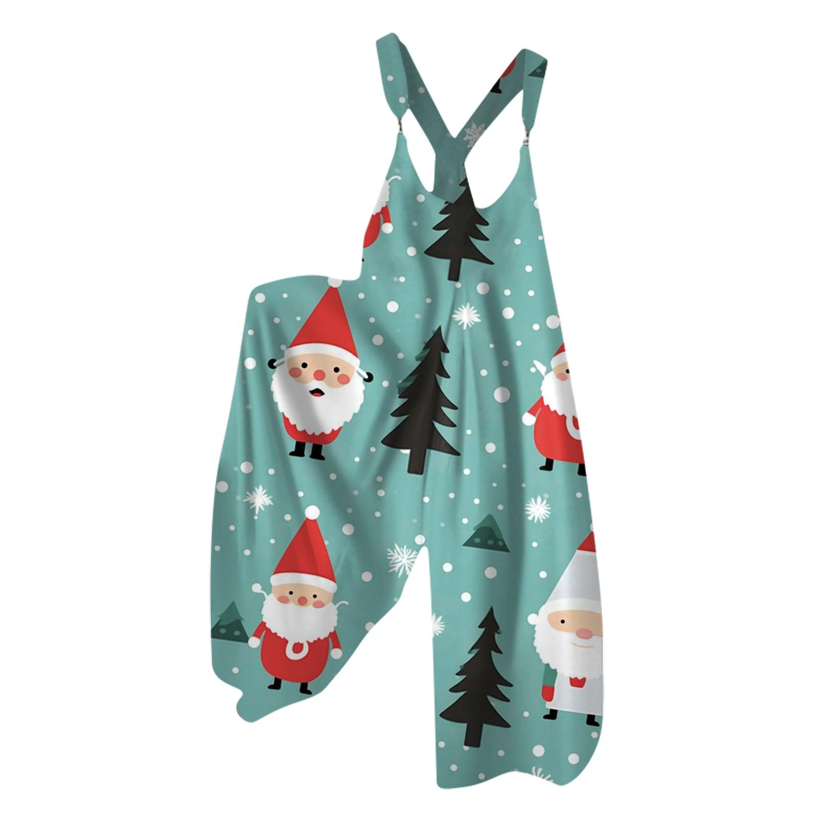 Женский летний комбинезон с рождественским принтом в винтажном стиле (Нерегулируемые — фото 14