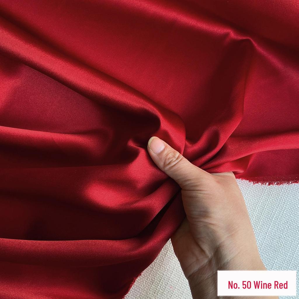30 Momme Pure Mulberry Silk Heavy Satin Fabric for Qipao, DIY Clothing, Embroidery, and Formal Wear.