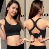 Seamless Breathable Sports Bra Back Closure Cross Back Push Up For Yoga Running