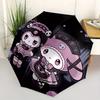 1pc Maid Kuromi & My Melody Pattern Automatic Umbrella Is Fashionable and Good-Looking, a Portable 3-Fold Umbrella, Suitable for Travel and Daily Use,