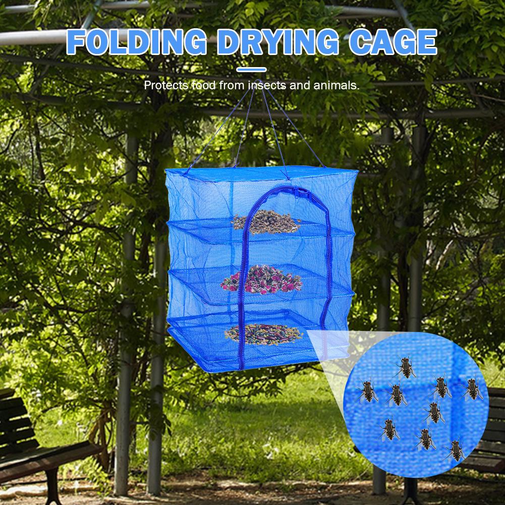 Foldable Multilayered Fish Dryer Fish Mesh Dryer Hanging Net for Vegetable Anti Flies and Larvae 40x40x65cm 35x35x65cm
