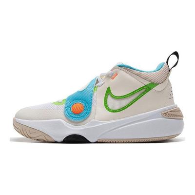 Team Hustle D11 GS Pale Ivory Action Green Kids Sneakers Cream White Sanddrift FN8904-131