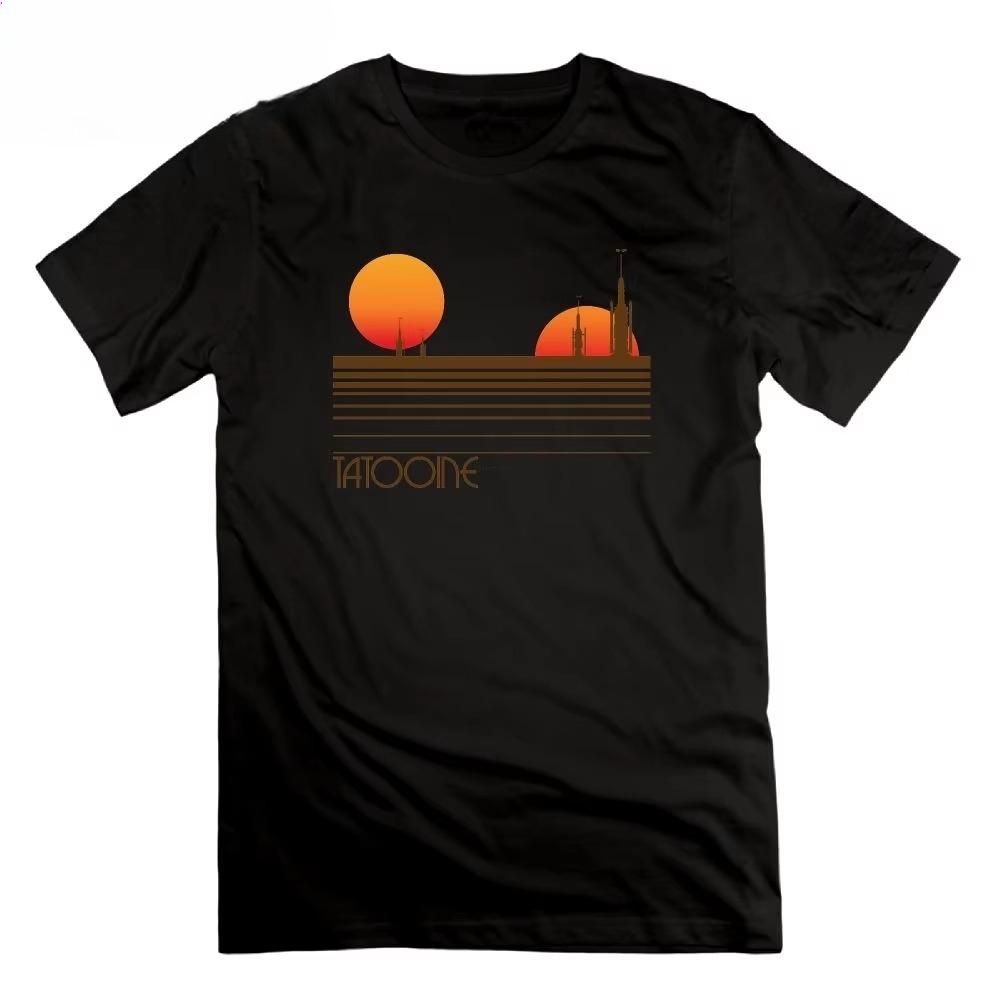 2026 New Vintage Style Sunset Print Tshirt Short Sleeve Streetwear Mens and Womens Tshirt Mens Top