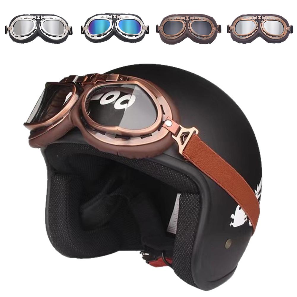1Pc Retro Motorcycle Goggles Vintage Dustproof Protective Gears for Snowboard Cruiser Scooter Motorcycle Protective Gear Glasses