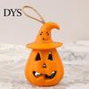 Festive Halloween Lights 12 Pcs LED Pumpkin Lantern, Spooky Hanging Lighted Indoor Night Light with Witch Hat for Outdoor Home Party Decor Lanterns