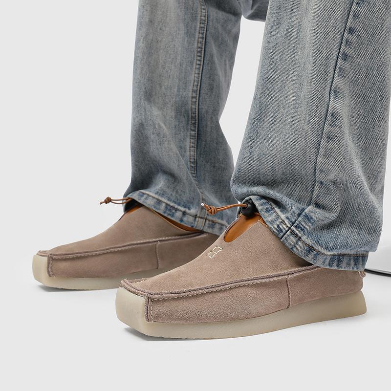 Loafers Casual Small From Fashion Lazy One Pedal Galoshes Beige-K
