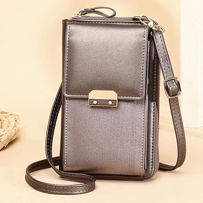 Neformální dámské kabelky přes rameno Malé PU kůže Dámská kabelka na telefon Crossbody Peněženka Dámská peněženka na karty