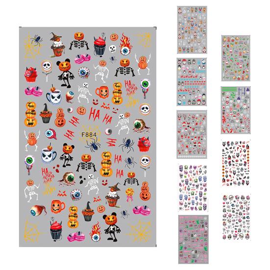 Naklejka na paznokcie świąteczna Wykwintna Ultracienka Łatwa Nieblaknąca Żywy Kolor Wzór Zastosuj Dekoracyjna Zdejmowalna