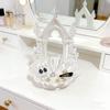 Macaron Color Jewelry Tray Storage Tray, with Gothic Arch Pearlescent Design, Organizer Themed Organizer, for Rings Earrings Necklaces Dressing Table