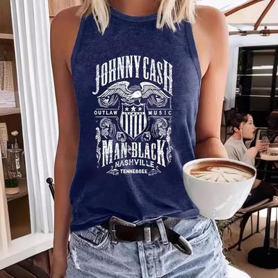 Sleeveless Top T-shirt Round-neck Pullover Vest for Spring and Summer