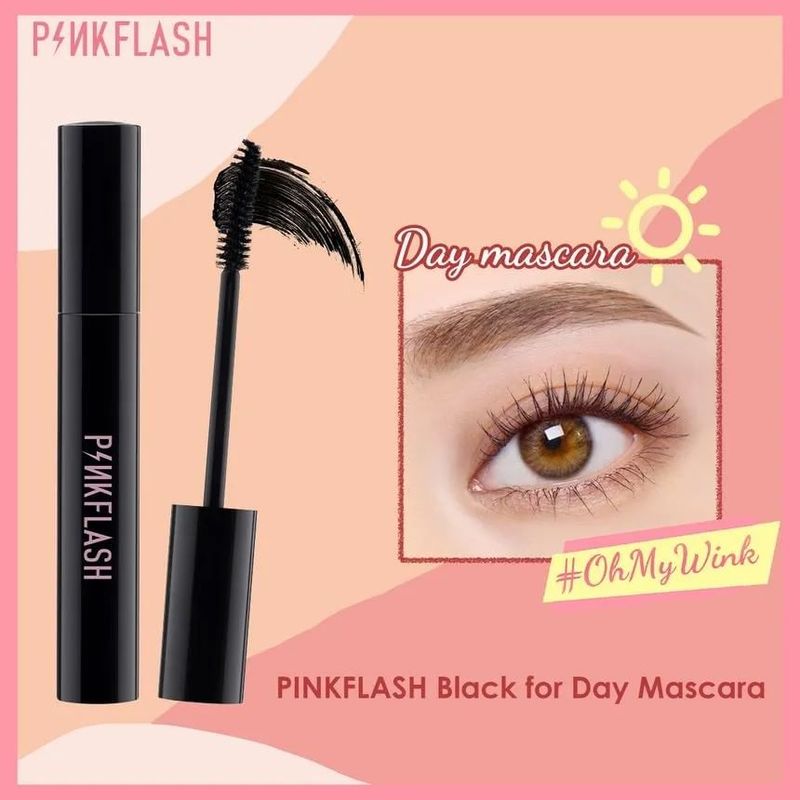 PINKFLASH - Ölresistente Schwung-Tages- & Nacht-Mascara - 2 Farben
