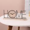 Minimalist Iron Craft Clock Creative Wood Retro Clock Simple European Desk Clock  Office Decor