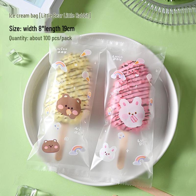 Sacchetto trasparente usa e getta per packaging ghiaccioli per dessert fatti in casa