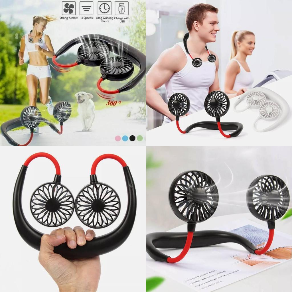 Portable Neck Fan Usb Rechargeable Mini Fan Lightweight Hands-free Design For Hot Days
