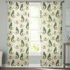 Avocado Plant Green Pit Oval Home Tulle Curtains for Bedroom Living Room Printed Sheer Curtains for Balcony Summer Home Decor
