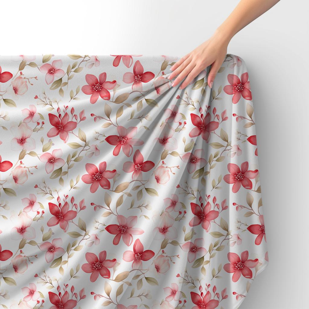 Royal Samt Stoff Polyester Zum Nähen - Motiv Blumen - Rdx2373