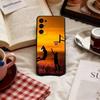 Sunset Basketball Phone Case Black Silicone Soft For Samsung S25,S24,S21,S22,S23,S30,Ultra,S20,Plus,Fe,Lite