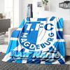 1pc 1.FC Magdeburg Blanket with Custom Name, Gift, for Men and Women, Soft Blanket, Good for Sofa Bed Couch Travel, Lightweight Flannel Blanket