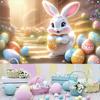 180*110cm Easter Photography Backdrop Cartoon Easter Hanging Banner  School Studio