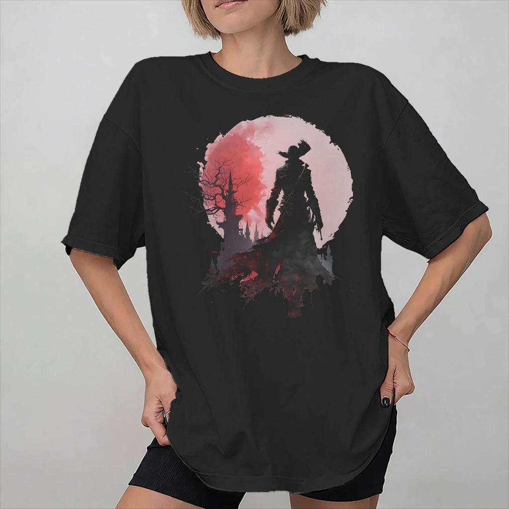 Unisex Women Bloodbornes Hunter Game T Shirt 100 Cotton Graphic Printing TShirt Top Clothing