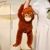 Kawaii Red Monkey Plush Doll Cute Cartoon Gorilla Toy Super Soft Orangutan Stuffed Toys Sleeping Partner Birthday Gift Xmas
