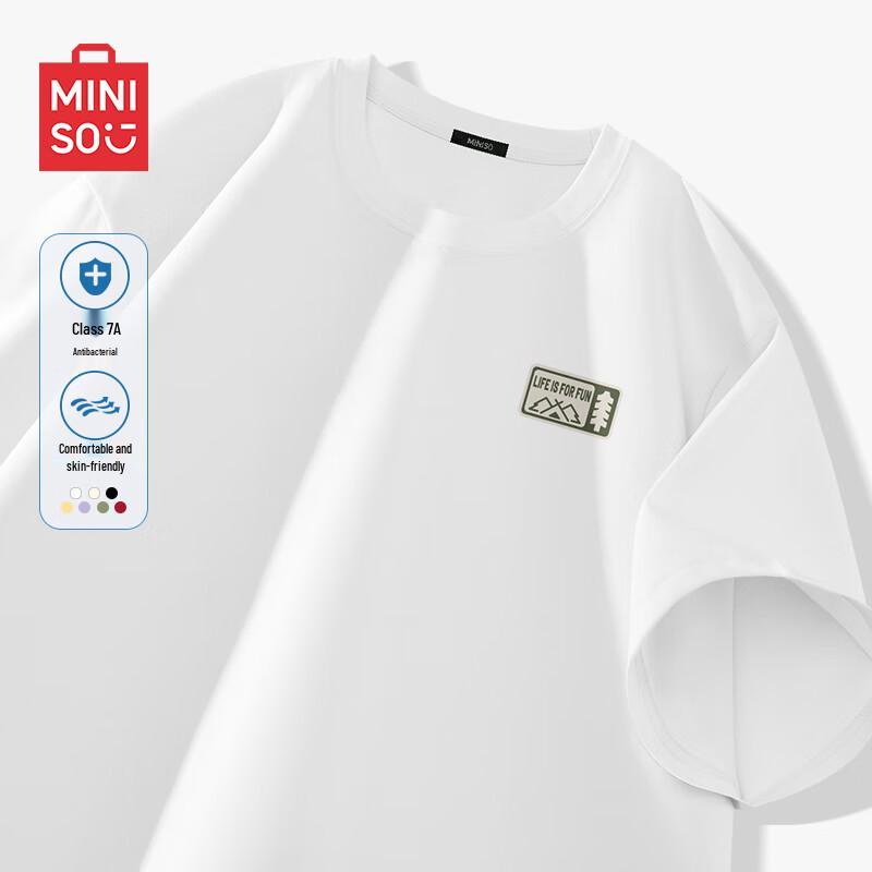 MINISO Men s Antibacterial Loose Fit Short Sleeve T-Shirt M